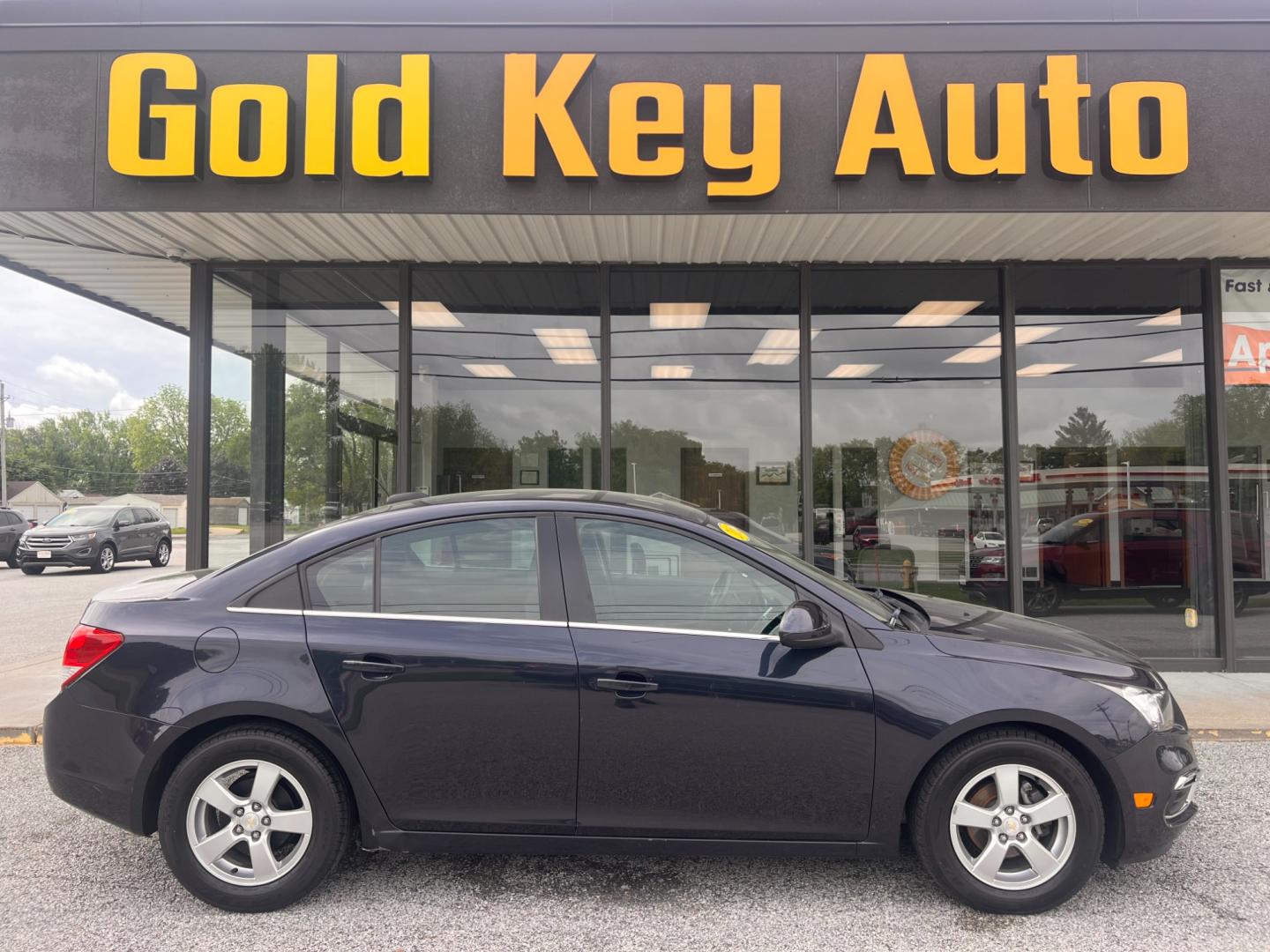 2015 Blue Ray Metallic Chevrolet Cruze SEDAN 4-DR (1G1PC5SB0F7) with an 1.4L L4 DOHC 16V TURBO engine, 6-Speed Automatic transmission, located at 1633 W Kimberly, Davenport, IA, 52806, (563) 323-5341, 41.559456, -90.598732 - Photo#0